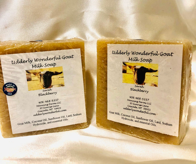 Blackberry: Goat Milk Soap.  Olive Oil 3.8 to 4.6 oz bar