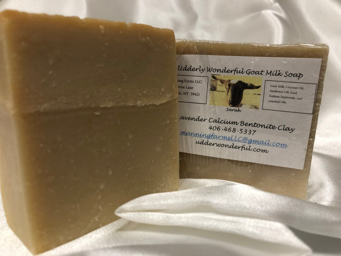 Lavender Calcium Bentonite Clay: Goat Milk 4.8 oz bar