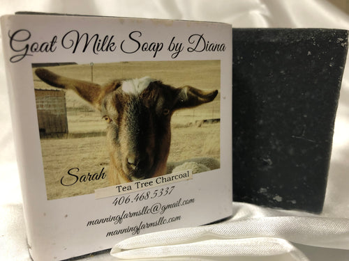 Tea Tree Charcoal: Goat Milk Soap 4.8 oz bar